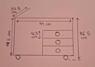 Cambiador de Bebé con 3 Cajones