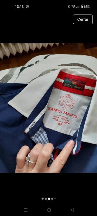 Vestido camisero azul con detalles
