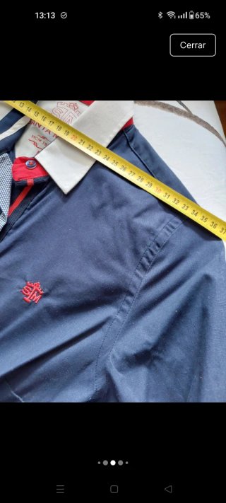 Vestido camisero azul con detalles