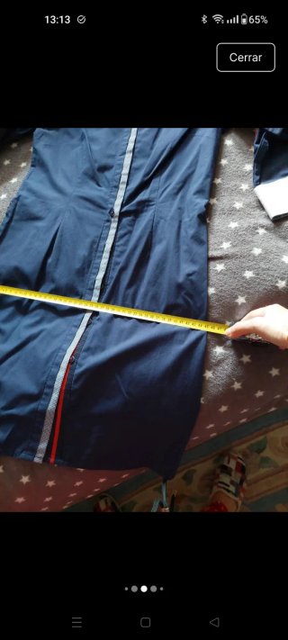 Vestido camisero azul con detalles