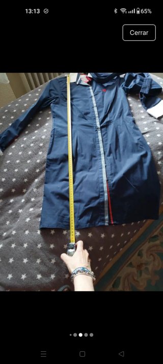 Vestido camisero azul con detalles