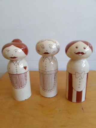 3 Figuras Adorno Artesanales