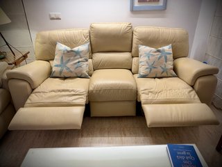 Conjunto 2 Sofás Piel Chateau d’Ax Beige