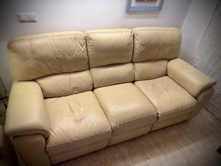 Conjunto 2 Sofás Piel Chateau d’Ax Beige