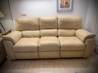 Conjunto 2 Sofás Piel Chateau d’Ax Beige