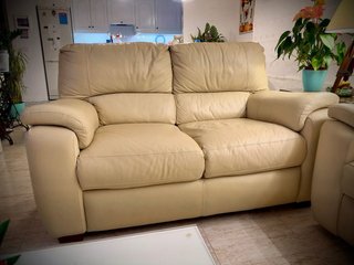 Conjunto 2 Sofás Piel Chateau d’Ax Beige