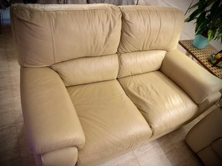 Conjunto 2 Sofás Piel Chateau d’Ax Beige