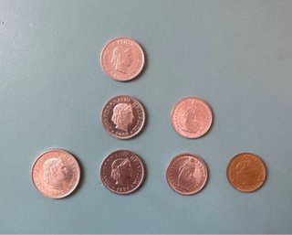 Lote de 7 Monedas de Francos Suizos