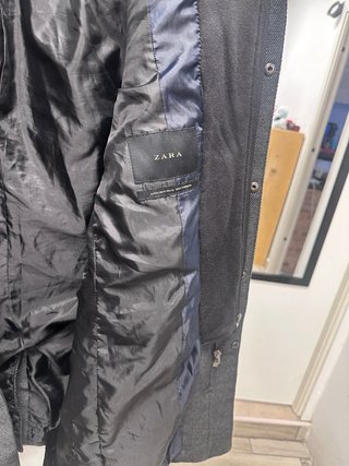 Abrigo largo gris Zara