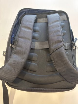 Mochila Bopai Negra Cuero y Tela