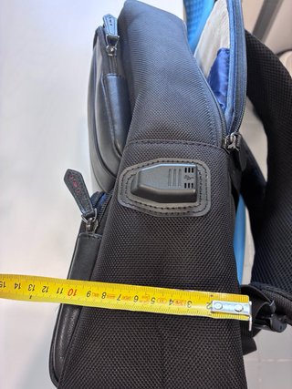 Mochila Bopai Negra Cuero y Tela
