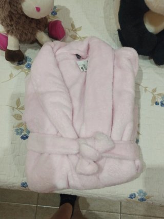 Albornoz rosa suave