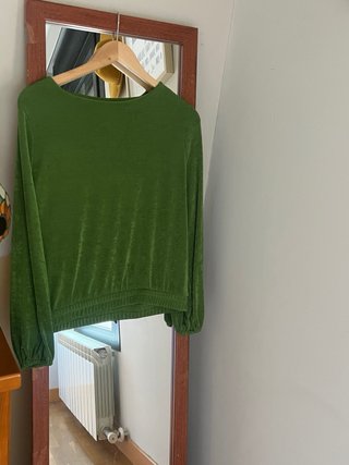 Jersey verde oliva de terciopelo