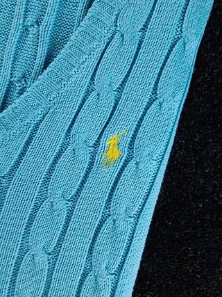Sweater Cable Knit Polo Ralph Lauren Women M