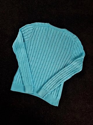 Sweater Cable Knit Polo Ralph Lauren Women M