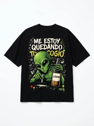 Camiseta Oversize Negra Streetwear Alternativa