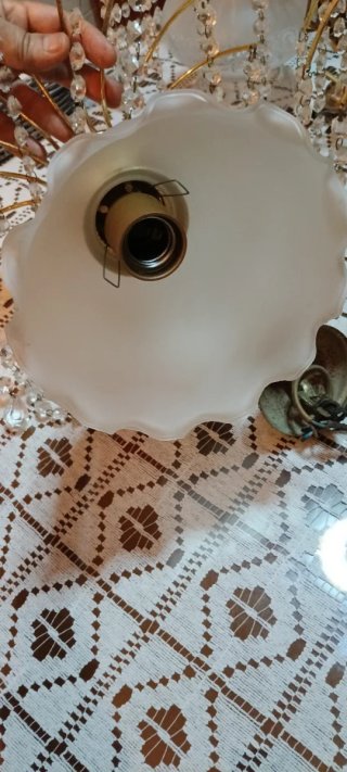 Lámpara de techo de cristal
