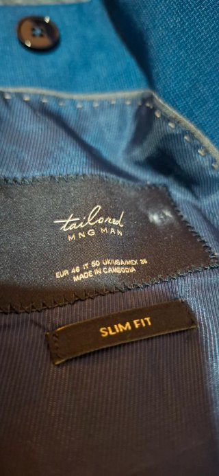 Traje de Hombre Azul Mango