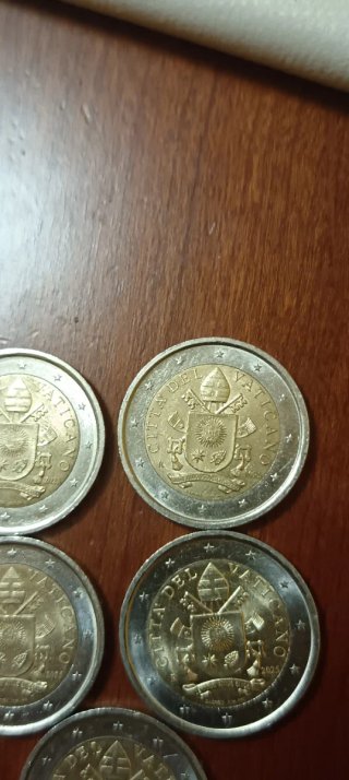 Set di 5 monete da 2 euro Città del Vaticano
