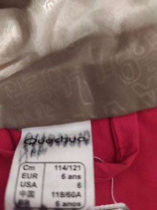 Parka Quechua Roja Talla 6