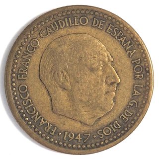 Moneda 1 Peseta 1947 Estrella 54