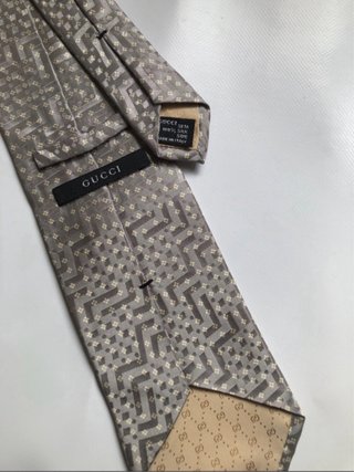 Corbata Gucci de Seda Gris