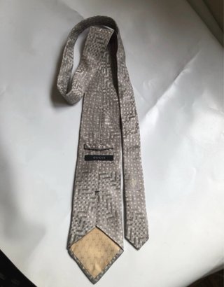 Corbata Gucci de Seda Gris
