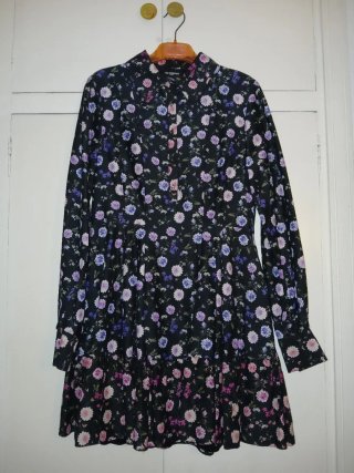 Vestido The Kooples floral negro