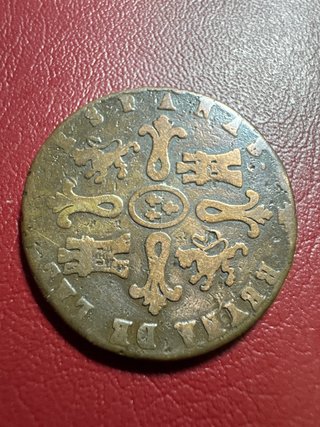 Moneda 8 Maravedís Isabel Cobre