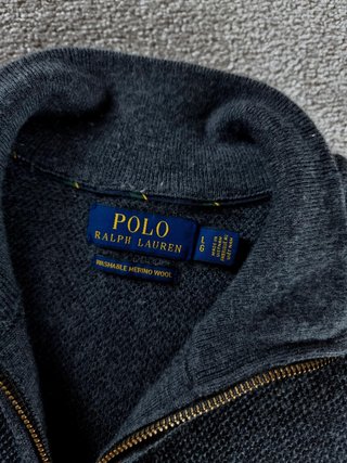 Sweater Half-Zip Polo Ralph Lauren Men L Grey