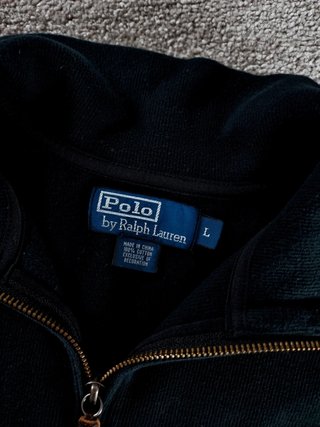 Sweater Half-Zip Polo Ralph Lauren Men L Black