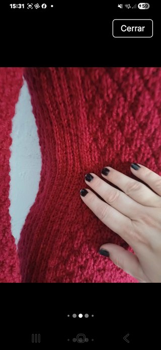 Jersey Artesanal Mujer Rojo oscuro.