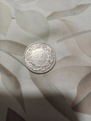 Moneda 2 Francos Suizos 1968