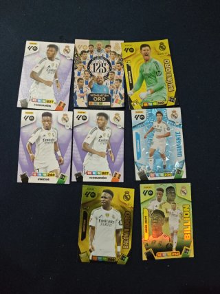 Lote de 7 cartas de fútbol Panini