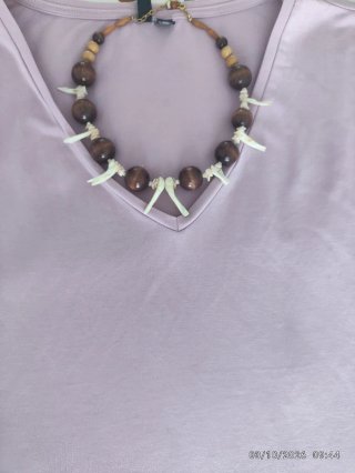 Collar Étnico Vintage de Madera