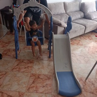 Parque Infantil Armable con Columpio y Tobogán