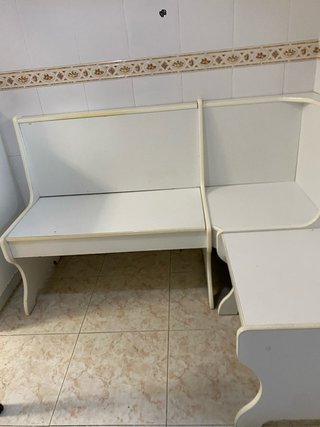 Banco de cocina blanco