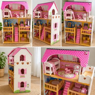 Casita de Muñecas de Madera