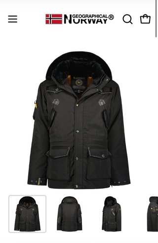 Parka hombre Geographical Norway negra