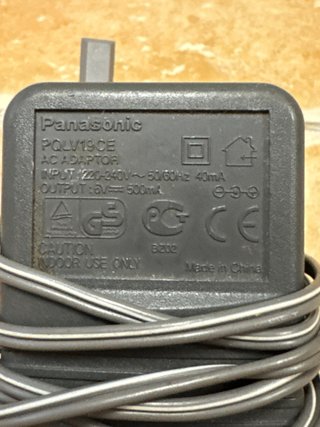 Cargador Panasonic PQLV19CE 6V 500mA