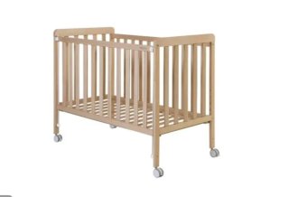 Cuna de madera 120 cm con ruedas+ sabanas