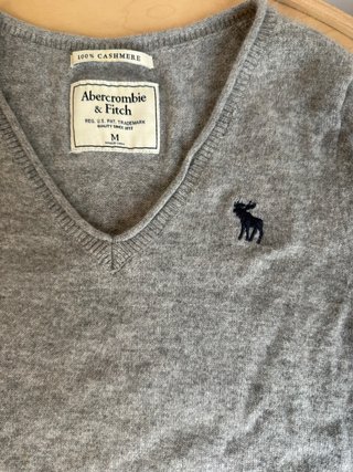 Jersey Cachemira Abercrombie & Fitch Gris M