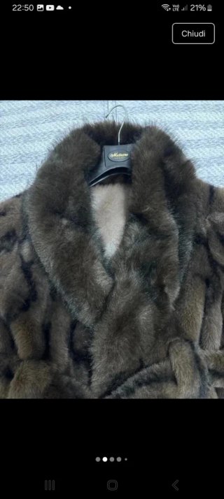 Cappotto in pelliccia sintetica marrone