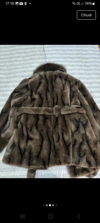 Cappotto in pelliccia sintetica marrone