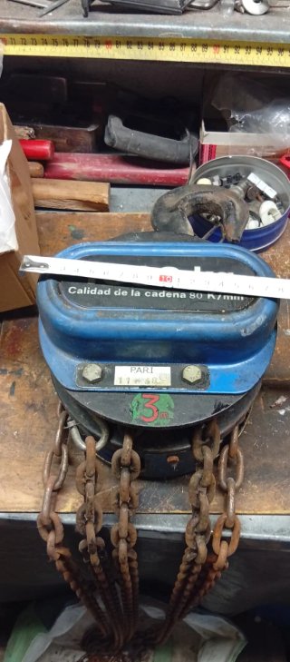 Trocola o Polipasto de Cadena Manual 1000kg