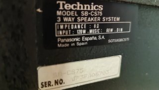 Technics SB-CS75 Altavoces de 3 vías