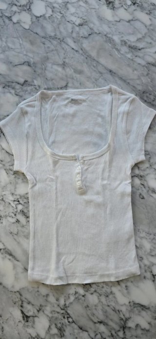 Camiseta Canalé Blanca Botones Talla XS