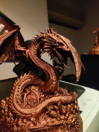 Figura Dragón Serpiente Bronce