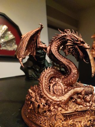 Figura Dragón Serpiente Bronce