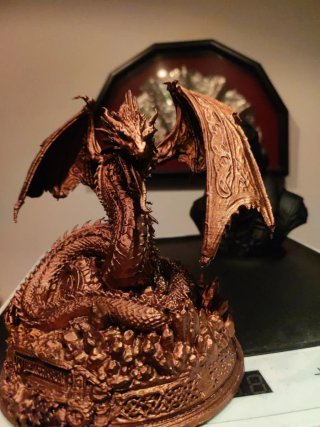 Figura Dragón Serpiente Bronce